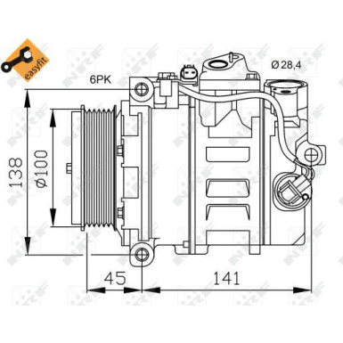 NRF | Kompressor, Klimaanlage | mit PAG Kompressoröl | 32256