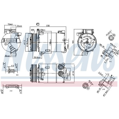 Nissens | Kompressor, Klimaanlage | 890213