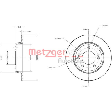 Metzger | Bremsscheibe | 6110751