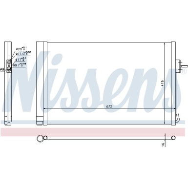 Nissens | Kondensator, Klimaanlage | 940364