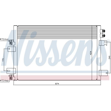 Nissens | Kondensator, Klimaanlage | 940151