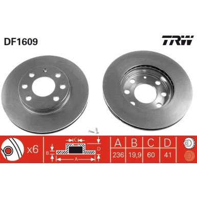 TRW | Bremsscheibe | DF1609