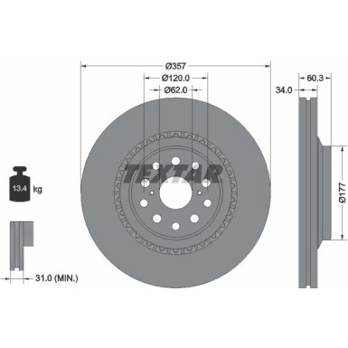 Textar | Bremsscheibe | 92224303