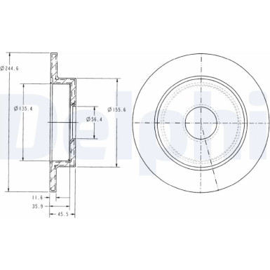 Delphi | Bremsscheibe | BG3131