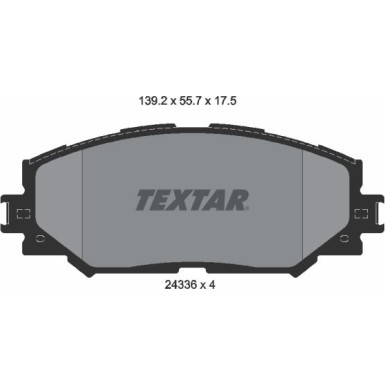 Textar | Bremsbelagsatz, Scheibenbremse | 2433601