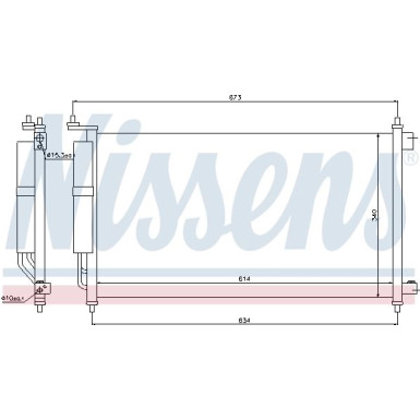 Nissens | Kondensator, Klimaanlage | 94621