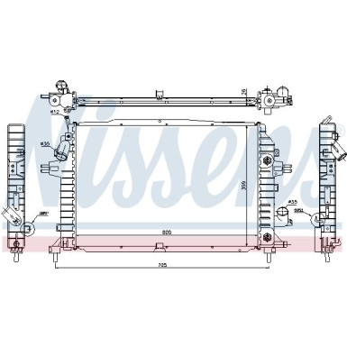 Nissens | Kühler, Motorkühlung | 63115A