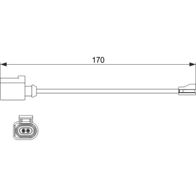BOSCH | Warnkontakt, Bremsbelagverschleiß | 1 987 474 512