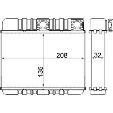 Mahle | Wärmetauscher, Innenraumheizung | AH 87 000S