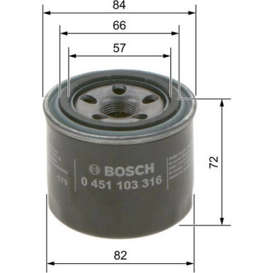 BOSCH 0 451 103 316 Ölfilter