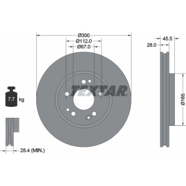 Textar | Bremsscheibe | 92057900