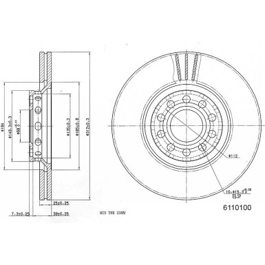 Metzger | Bremsscheibe | 6110100