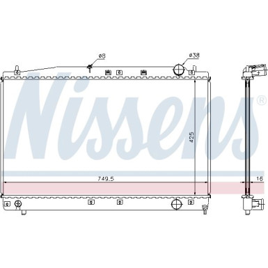 Nissens | Kühler, Motorkühlung | 64654A