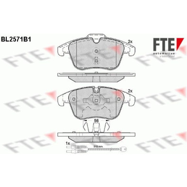 FTE | Bremsbelagsatz, Scheibenbremse | 9010823