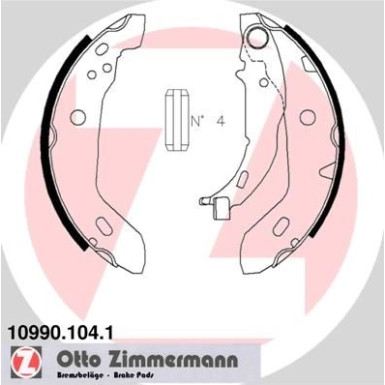 Zimmermann | Bremsbackensatz | 10990.104.1