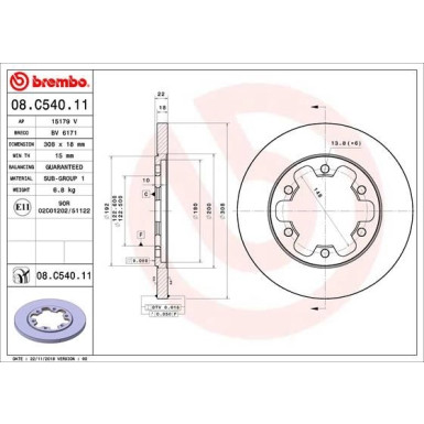 Brembo | Bremsscheibe | 08.C540.11