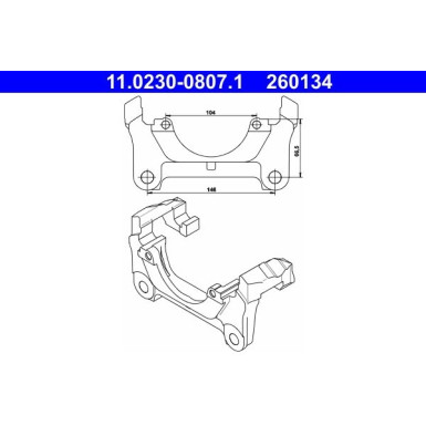 ATE | Halter, Bremssattel | 11.0230-0807.1