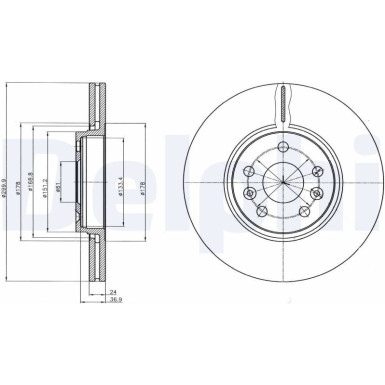 Delphi | Bremsscheibe | BG4338