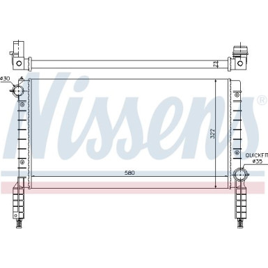 Nissens | Kühler, Motorkühlung | 61769