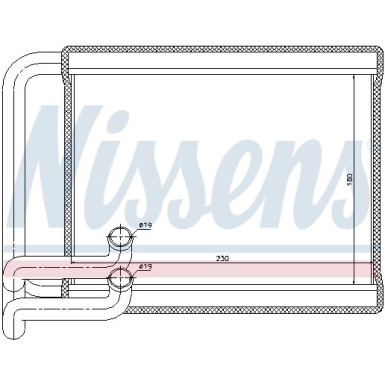 Nissens | Wärmetauscher, Innenraumheizung | 77534