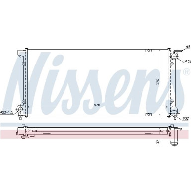 Nissens | Kühler, Motorkühlung | 652621