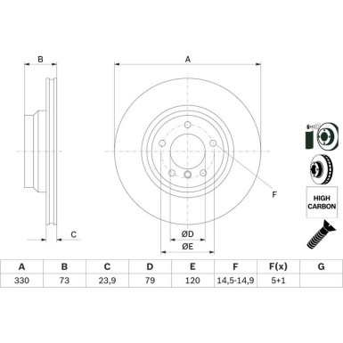 BOSCH | Bremsscheibe | 0 986 479 215