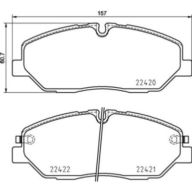 Brembo | Bremsbelagsatz, Scheibenbremse | P 30 090