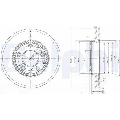 Delphi | Bremsscheibe | BG3724