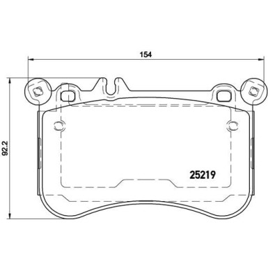 Brembo | Bremsbelagsatz, Scheibenbremse | P 50 098