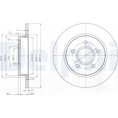 Delphi | Bremsscheibe | BG3896