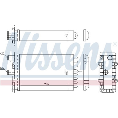 Nissens | Wärmetauscher, Innenraumheizung | 73974