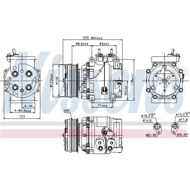 Nissens | Kompressor, Klimaanlage | 89235