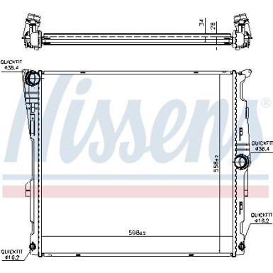 Nissens | Kühler, Motorkühlung | 60811