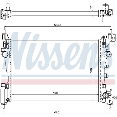 Nissens | Kühler, Motorkühlung | 61918