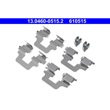 ATE | Zubehörsatz, Scheibenbremsbelag | 13.0460-0515.2