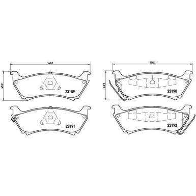 Brembo | Bremsbelagsatz, Scheibenbremse | P 50 040