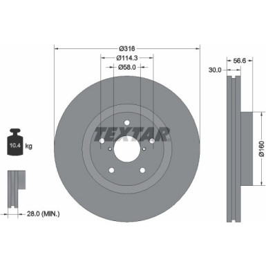 Textar | Bremsscheibe | 92199203