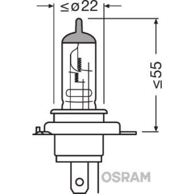 Osram | Glühlampe, Hauptscheinwerfer | Original HS1 12V Faltschachtel | 64185