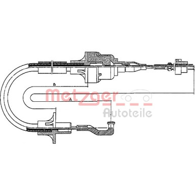 Metzger | Seilzug, Kupplungsbetätigung | 11.256