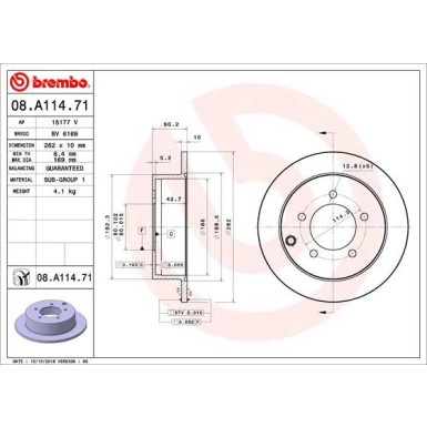 Brembo | Bremsscheibe | 08.A114.71