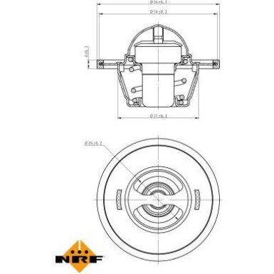 NRF | Thermostat, Kühlmittel | 725016