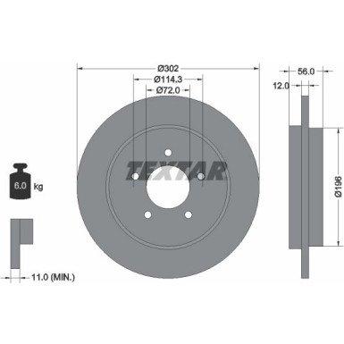 Textar | Bremsscheibe | 92197803