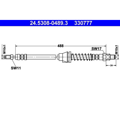 ATE | Bremsschlauch | 24.5308-0489.3