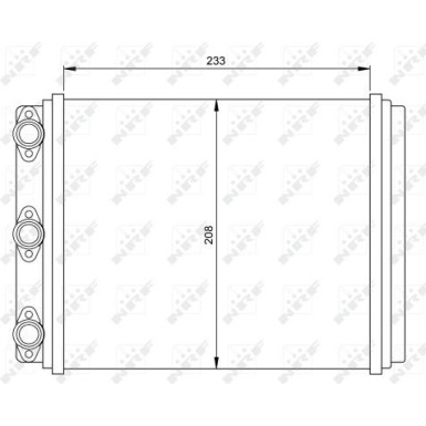 NRF | Wärmetauscher, Innenraumheizung | 54249
