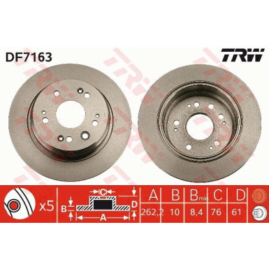 TRW | Bremsscheibe | DF7163