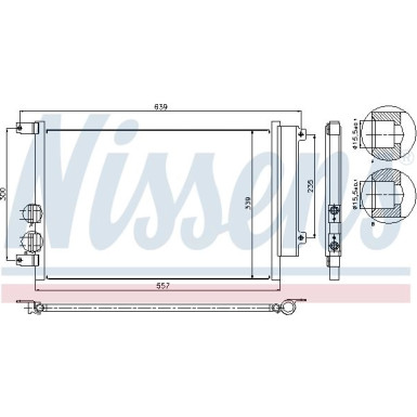 Nissens | Kondensator, Klimaanlage | 94744