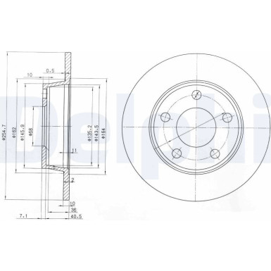 Delphi | Bremsscheibe | BG3671