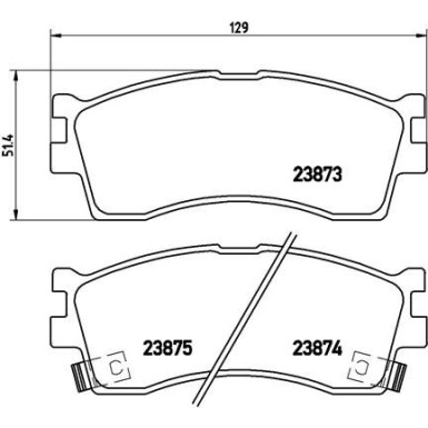 Brembo | Bremsbelagsatz, Scheibenbremse | P 30 016