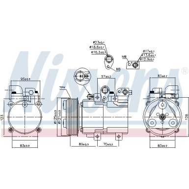 Nissens | Kompressor, Klimaanlage | 890136