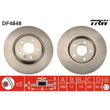 TRW | Bremsscheibe | DF4848